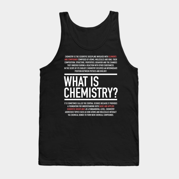 Chemistry Defined - Chemistry Teacher Tank Top by Hidden Verb